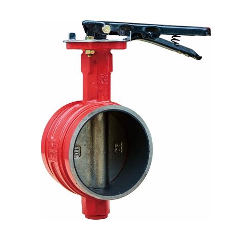 手柄溝槽消防蝶閥