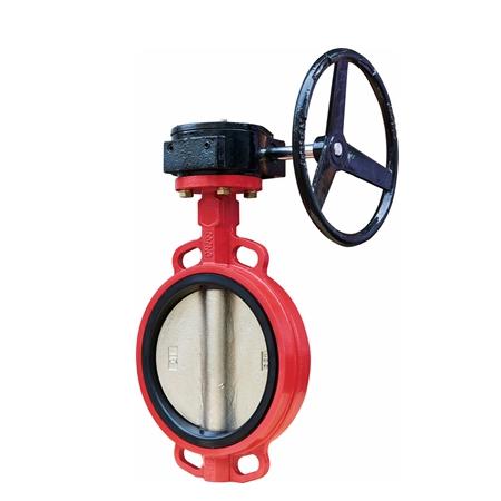 蝸輪對夾消防蝶閥